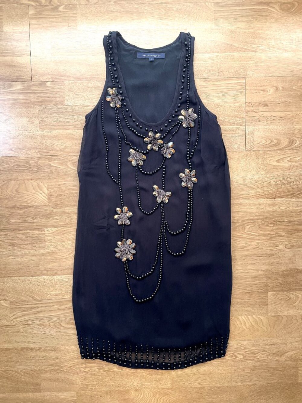 French connection beaded cocktail flapper-type dress (Sz 6)